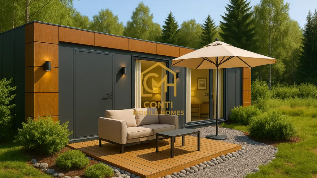 kontener mieszkalny z kuchnią i łazienką